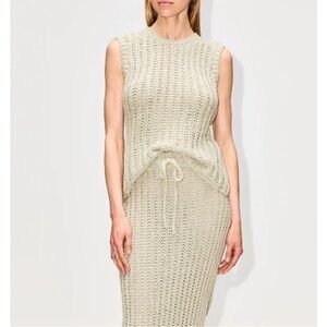 The Elder Statesman Sage Reef Knit Set (Top & Skirt)